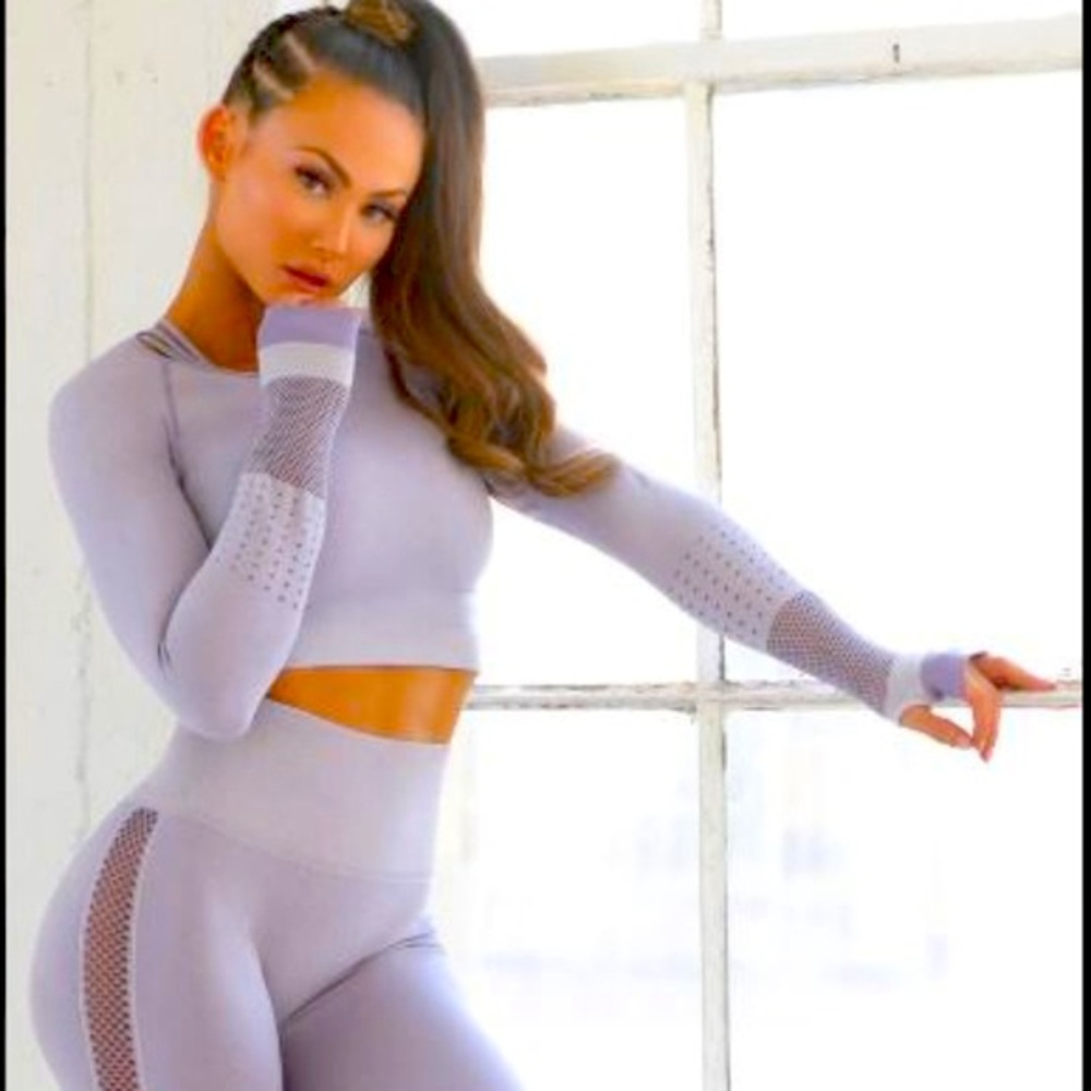 Bombshell lilac seamless set top
